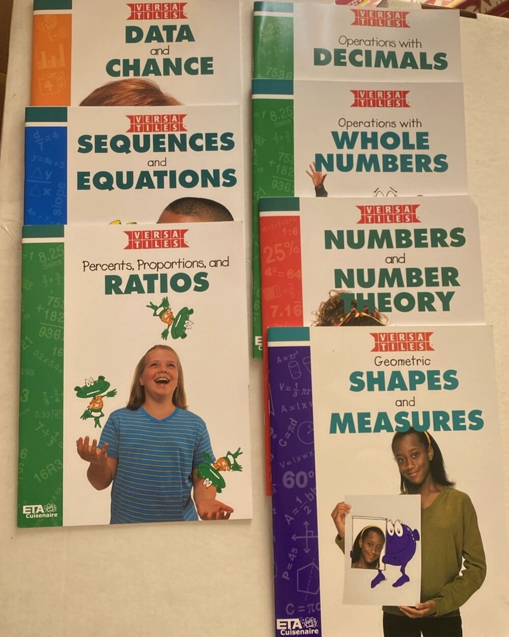 ETA Versa Tiles Math Lab Level 6 LOT OF 7 Books VersaTiles Homeschool